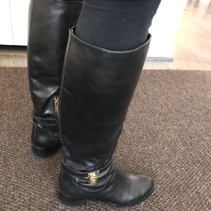 Michael Kors Hamilton Riding Boots Black